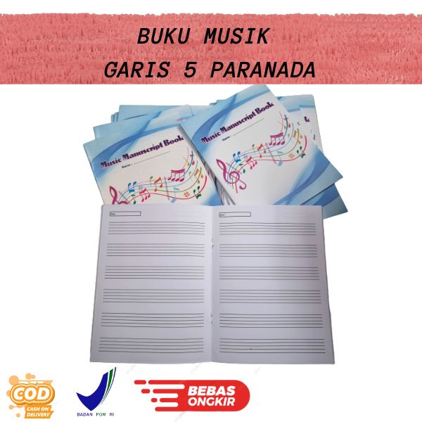 Jual Cod Buku Tulis Musik Garis Lima Buku Garis Paranada Manuscript Book Music Book Buku