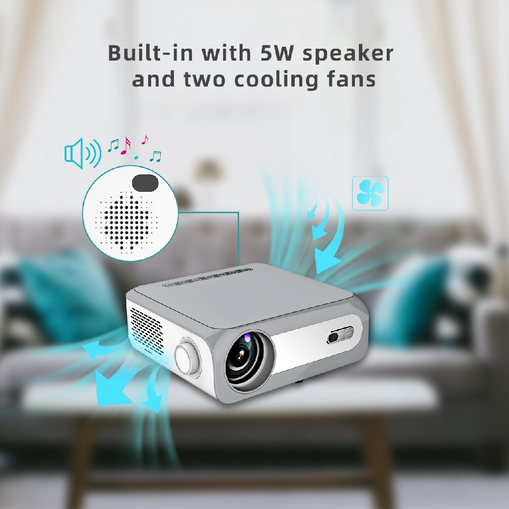 MECOOL KP1 - Full HD Smart Android Projector - 700 ANSI Lumens - Proyektor Dikombinasikan Dengan Android TV Stick - Terbaru Dari MECOOL