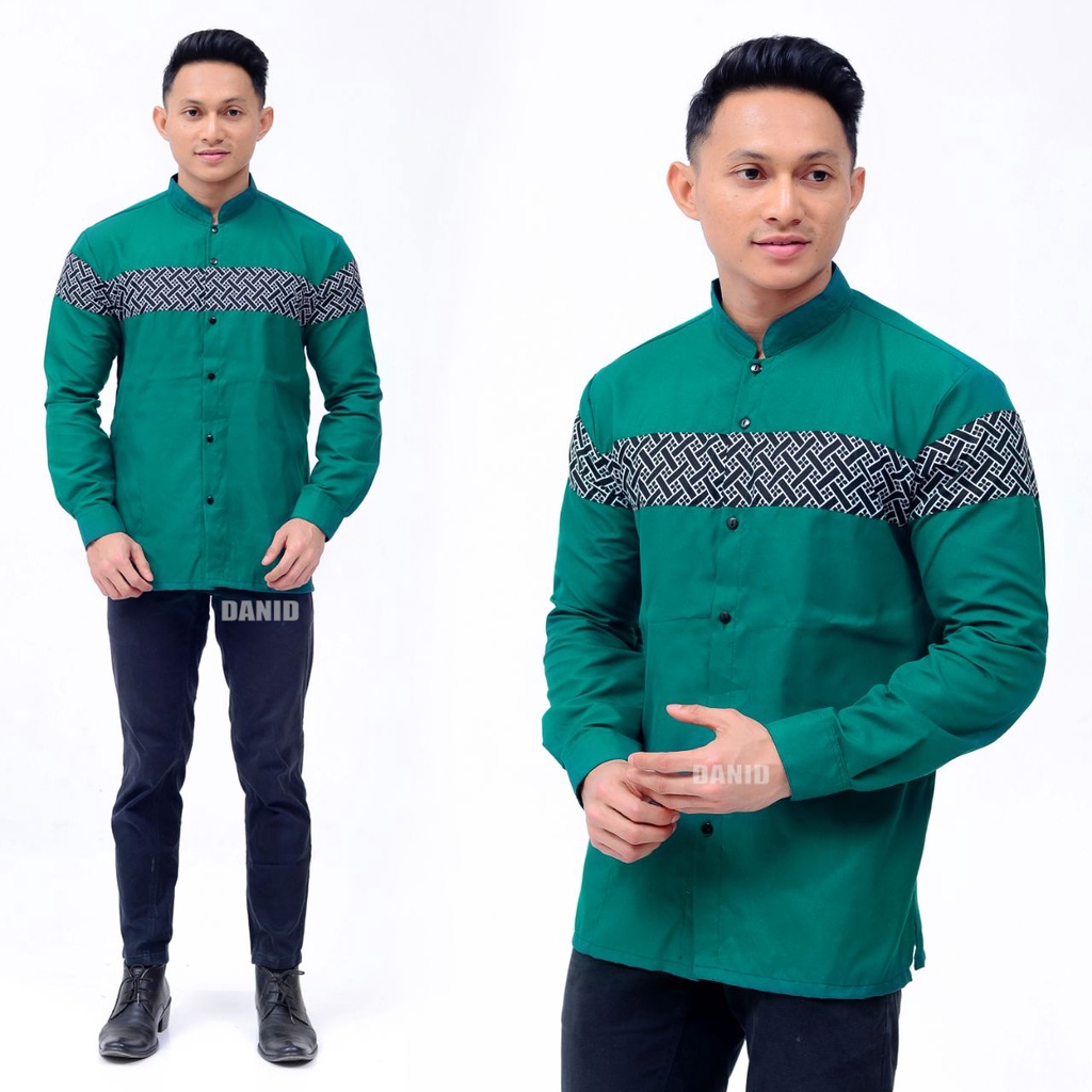 baju koko pria lengan panjang model terbaru tahun 2023