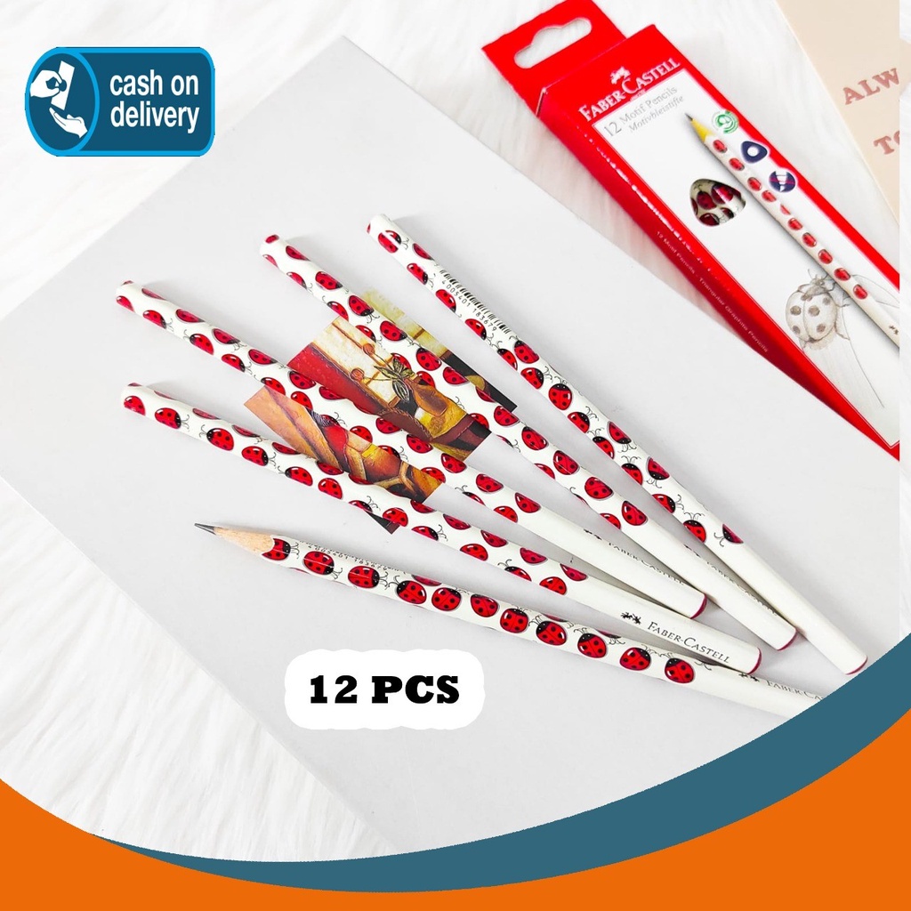 

SELUSIN PENSIL 2B FABER CASTELL MOTIF KUMBANG ISI 12 PCS PENSIL KARAKTER SERANGGA PASTEL ALAT TULIS UNIK IMUT MURAH