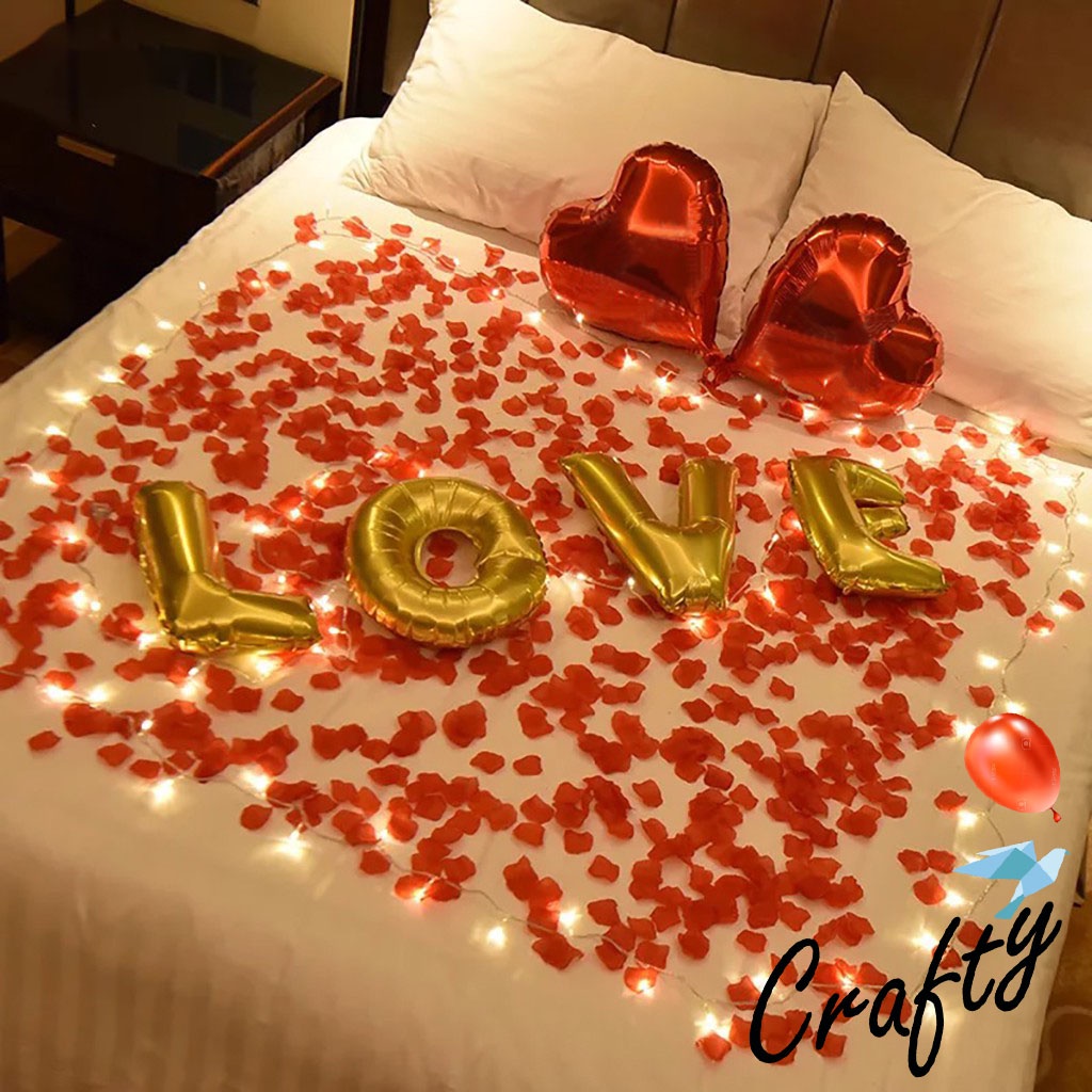 [PAKET] Dekorasi Balon Valentine RED ROSE LOVE Hiasan Romantis Pacar