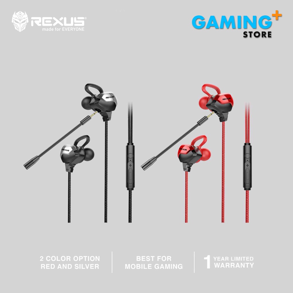 Earphone REXUS Gaming + Mic ME6