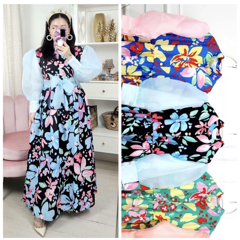 RESIN FASHION - Barbara Maxi dress Organza meijiwang