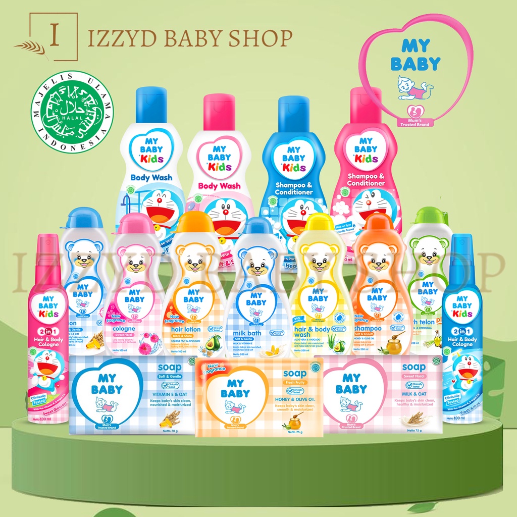 ❣️Izzyd❣️MY BABY Kids My baby Body Wash 180 ml|Shampoo Conditioner 180|Cologne 2in1|Lotion|Cologne 100ml|Soap|Perlengkapan mandi|My Baby