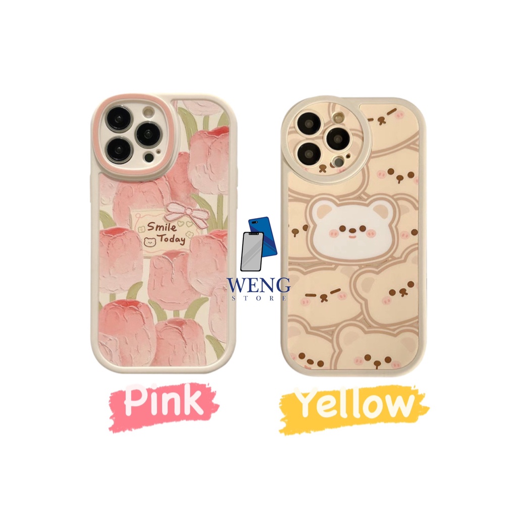 Softcase Oval Fnko Motif Tulip Bear For Oppo Realme Vivo Xiaomi Ip