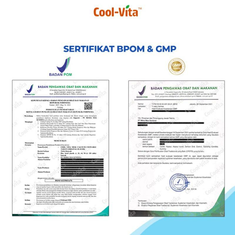 (COD+ORI 100%)Cool Vita Milk Calcium Vitamin Peninggi Badan BPOM