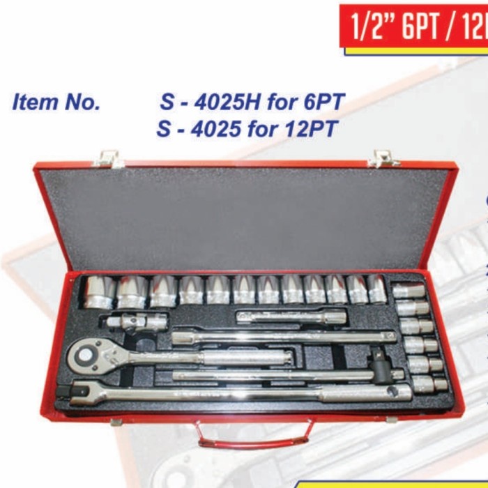 ~~~~~] Tenka 1/2 Socket Set 6PT Kunci Sock Set 25pcs Kunci Socket Set 10-32mm