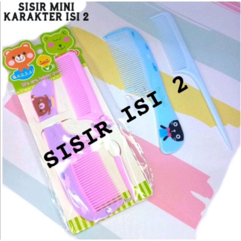 Sisir Rambut Set karakter warna isi 2 pcs sisir set korea