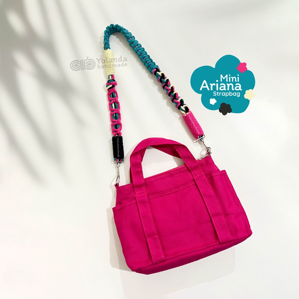 [TERMURAH] Tali Strap bag Macrame MINI ARIANA | Premium | Tali kamera | Strap Bag Lucu | Custom | Puffy Bag | Sling Bag | Pendek |COD