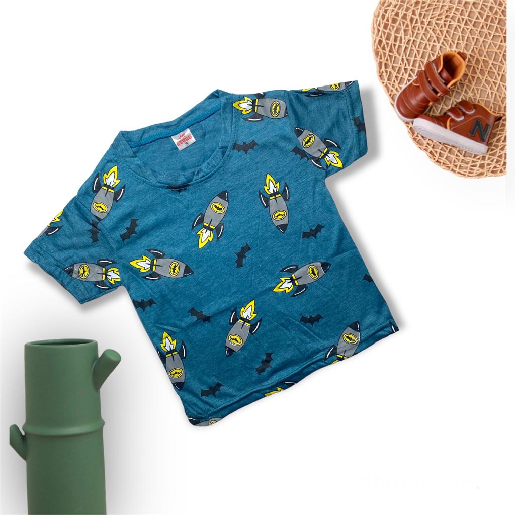 Jikialiang - KAOS ANAK 1-8 Tahun bahan MISTY gambar ROKET