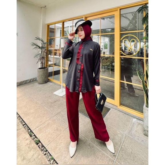 [COD] Hashiva -  Pakaian Muslim Wanita Setelan Terkini Wanada Set