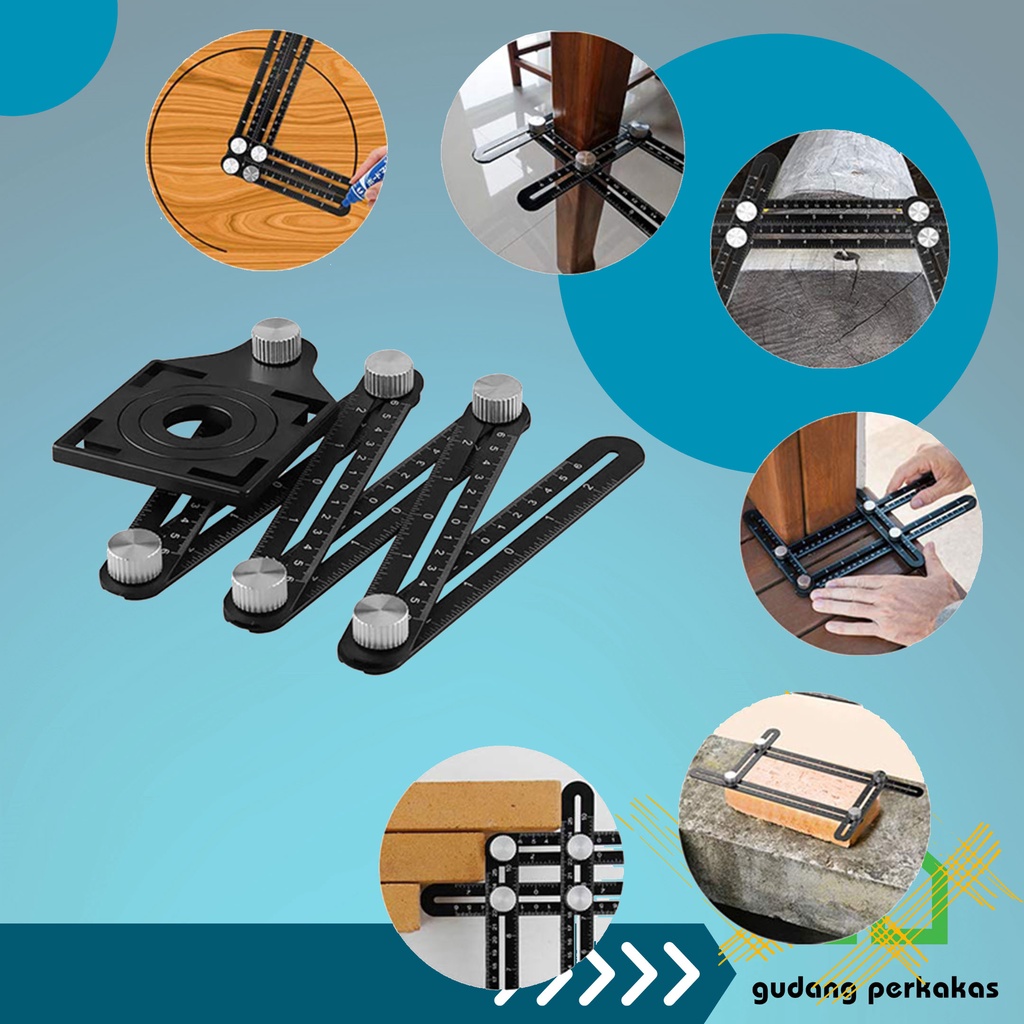 

Alat Bantu Penanda Six Sided Ruler With Hole Locator