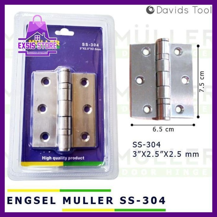 Exsis - Engsel Pintu Rumah Jendela Esel Ensel Kayu Kamar Mandi Tebal - 3