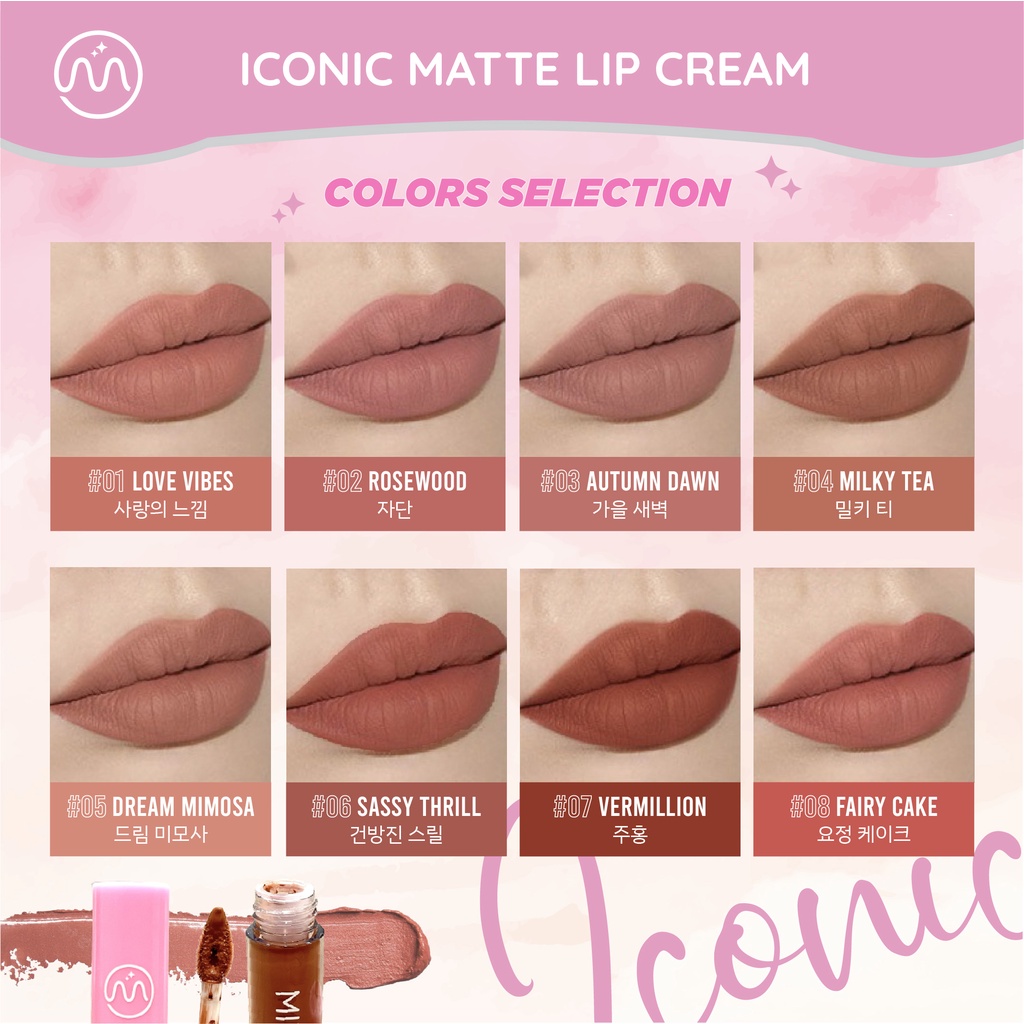 PINKFLASH MINIPINK Matte Liquid Lipstick Lembut Tahan Lama Shimmer Lip Gloss #Ohmykiss PF001