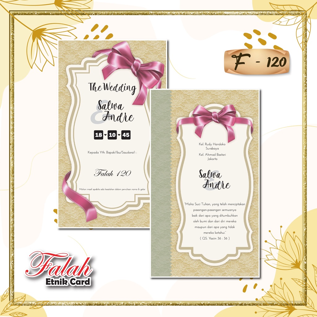 Undangan Falah 120 dan Falah 121