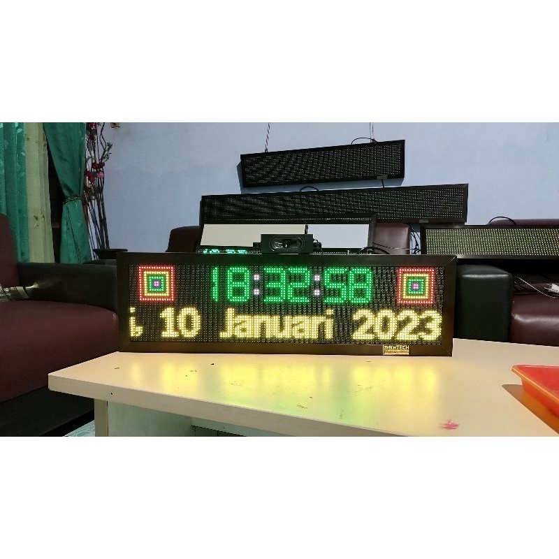 Bel sekolah plus running text digital bisa untuk Jam, running text nama sekolah, himbauan, memutar s