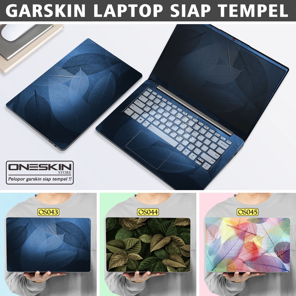 Garskin Sticker Laptop Protector Macbook Full Body Bottom Bezel Palmrest Skin Leaf Pattern