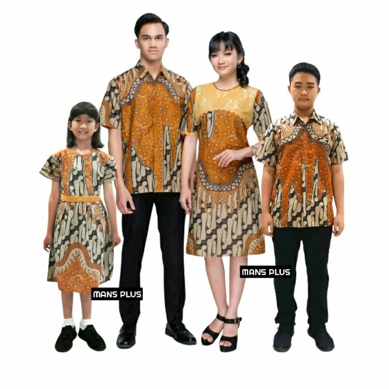 Couple Batik Dress Modern Sarimbit Keluarga Jumbo 4L-5L Seragam SRN