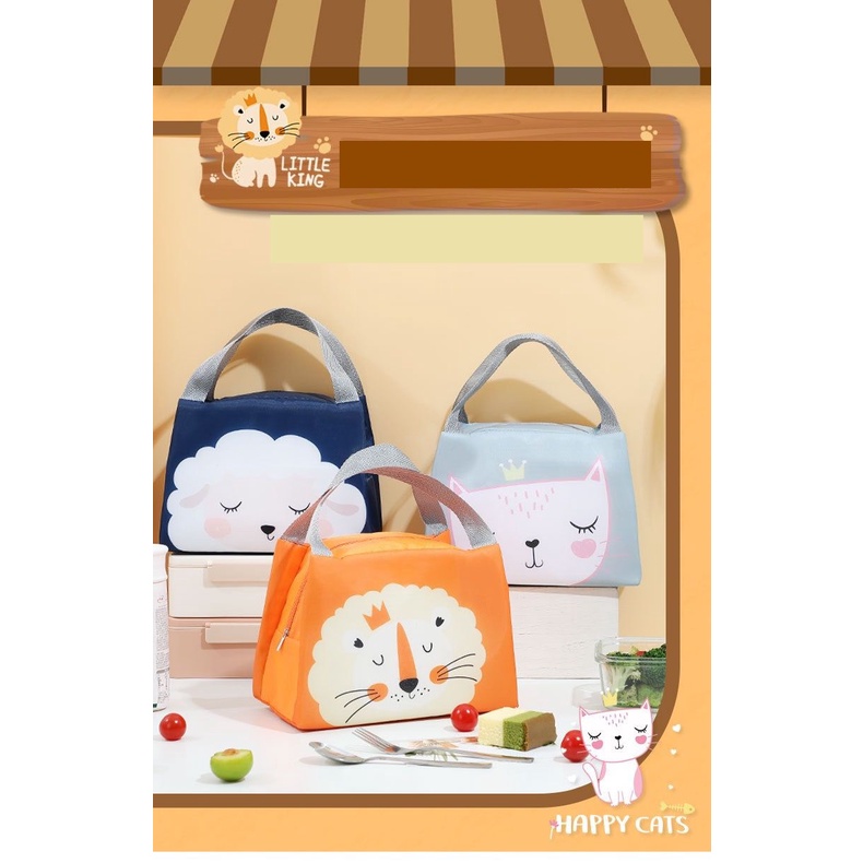 Tas Kotak Makan / Lunch Bag / Serbaguna /Caracter Dua Sisi