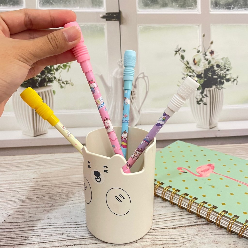 PEN PUTAR MAGNET UNICORN CUTE LUCU MURAH READY 4 WARNA SPESIAL EDITION PULPEN TONGKAT PUTAR KUDA PONI ALAT TULIS STATIONARY FANCY TERLENGKAP HARGA TERMURAH BISA COD