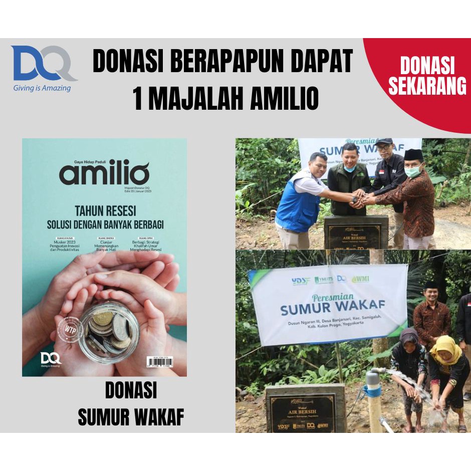 Dompet Al Quran - Wakaf Sumur Bor - Gratis Majalah Amilio