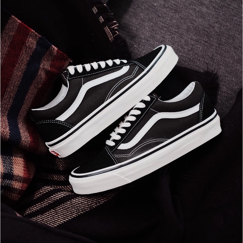 Sepatu Vans Old Skool Anaheim Factory Black White 100% ORIGINAL RESMI