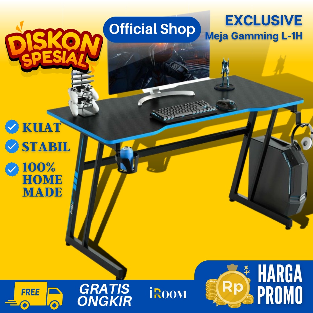 Meja Kerja Komputer Gaming PC Minimalis 16 Model Terbaru 2023 Meja Live Streaming Youtuber Game Game