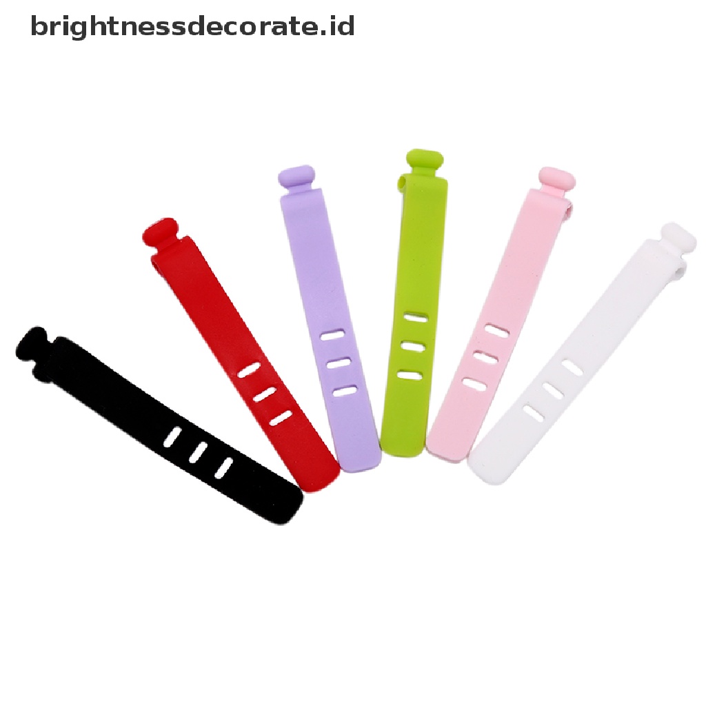 [Birth] Silicone Kabel Data Organizer Headphone Cord Finishing Buckle Wrap Tie Strap [ID]