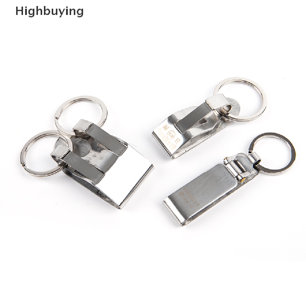 Hbid Gantungan Kunci Stainless Steel Safety Heavy Belt Key Clip Detachable Belt Keychain Glory