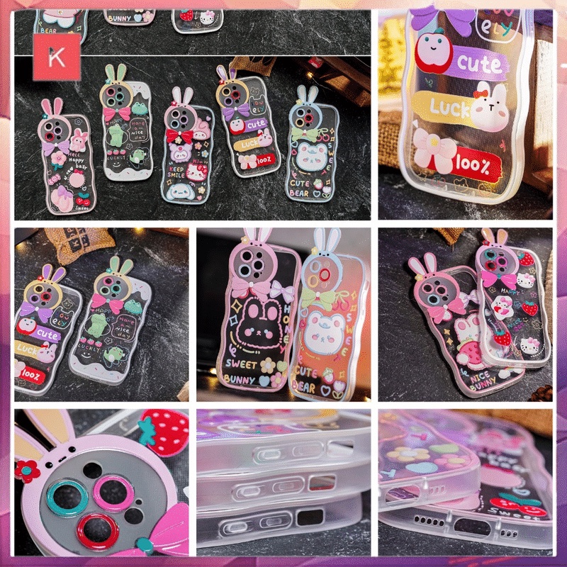 CASE RABBIT 3D MOTIF IMUT CASING HP FOR IPHONE  13 PRO 13 12 PRO MAX 12 PRO 12