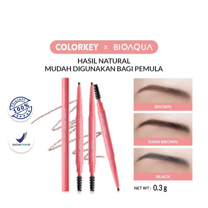 ❤ MEMEY ❤ Colorkey X Bioaqua Fine Brow Sclupting Pencil | Eyebrow Automatic