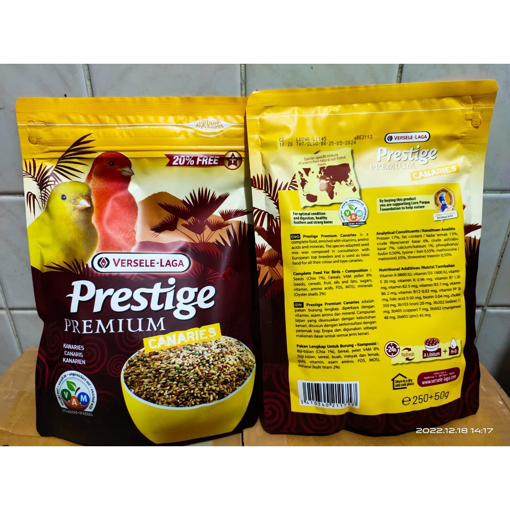 PRESTIGE CANARY PREMIUM VERSELE-LAGA PAKAN BURUNG KENARI