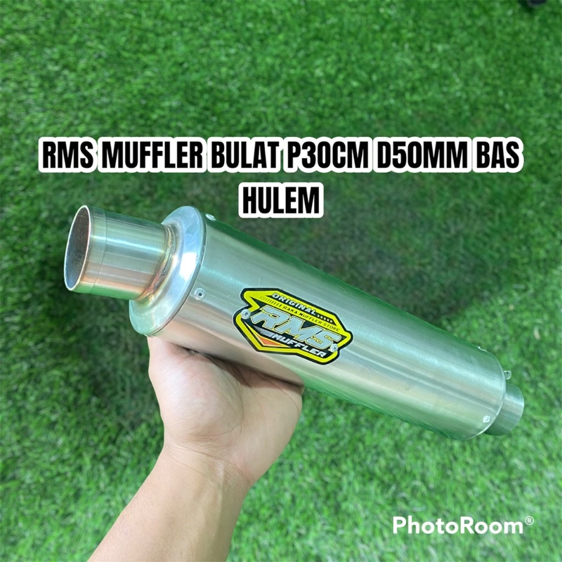 KNALPOT RMS BULAT KOMPETISI BAS HALUS SARANGAN FULL STRIMIN