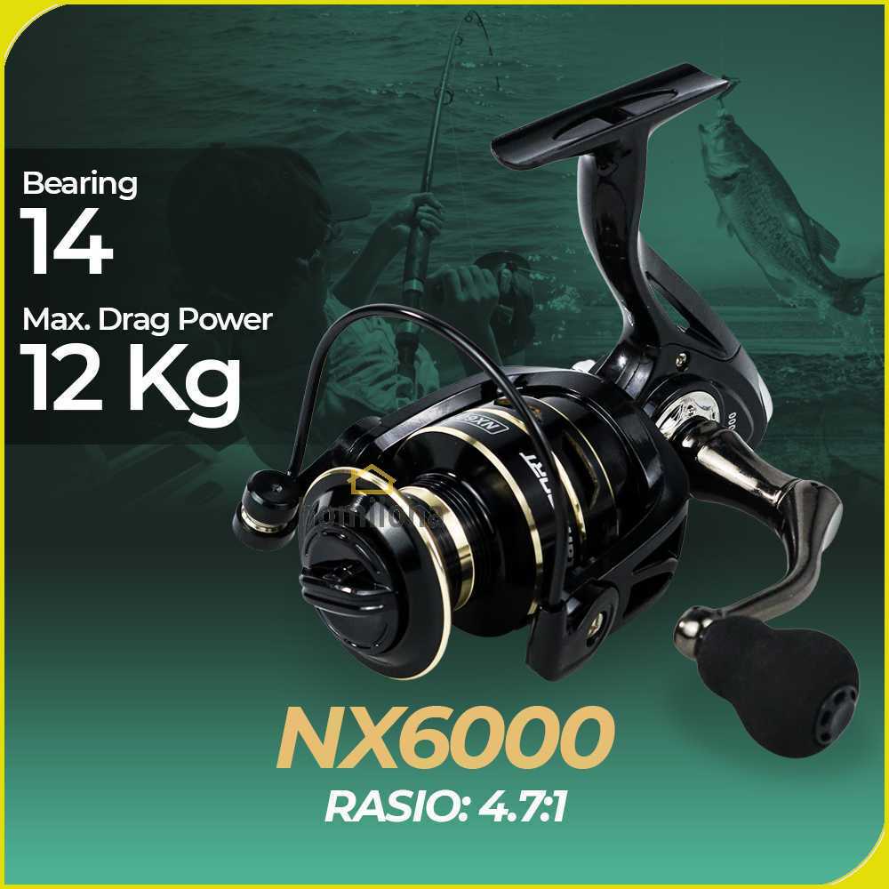 TaffSPORT Metal Reel Pancing Spinning Fishing Reel 4.7:1 - NX6000