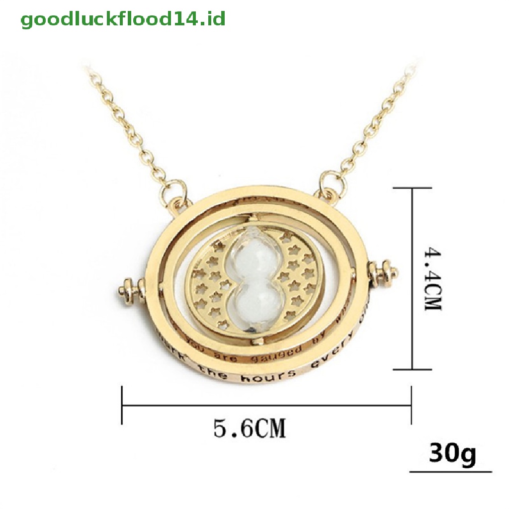 [GOOGFOUR] Jam Pasir Kalung Untuk Perempuan Mode Baru Vintage Emas Rantai Liontin Kalung [TOP]