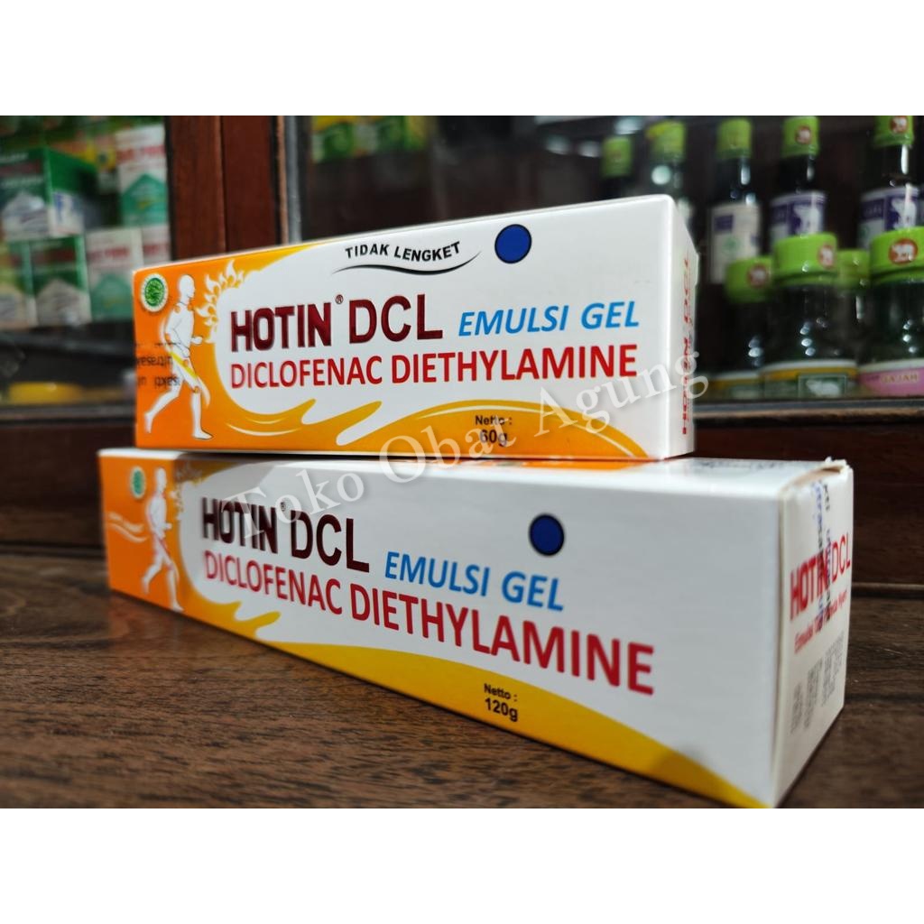 Hotin (Hot In) DCL Diclofenac Diethylamine 120 gr Tube. Krim Pereda Nyeri Sendi, Rematik, Kram