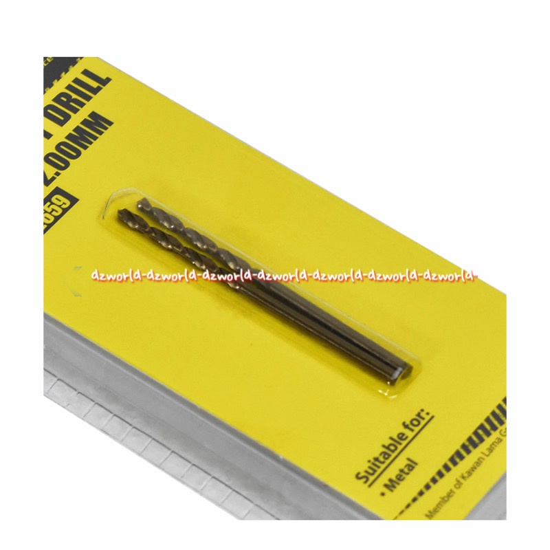 &quot;Krisbow Hss Twist Drill Cobalt 2mm Refill Isi Ulang Pengganti Mata Bor Stainless Steel Cadangan Mata Bor Metal Mudah Digunakan Kris Bow Hs Twistdrill 2 Mili
