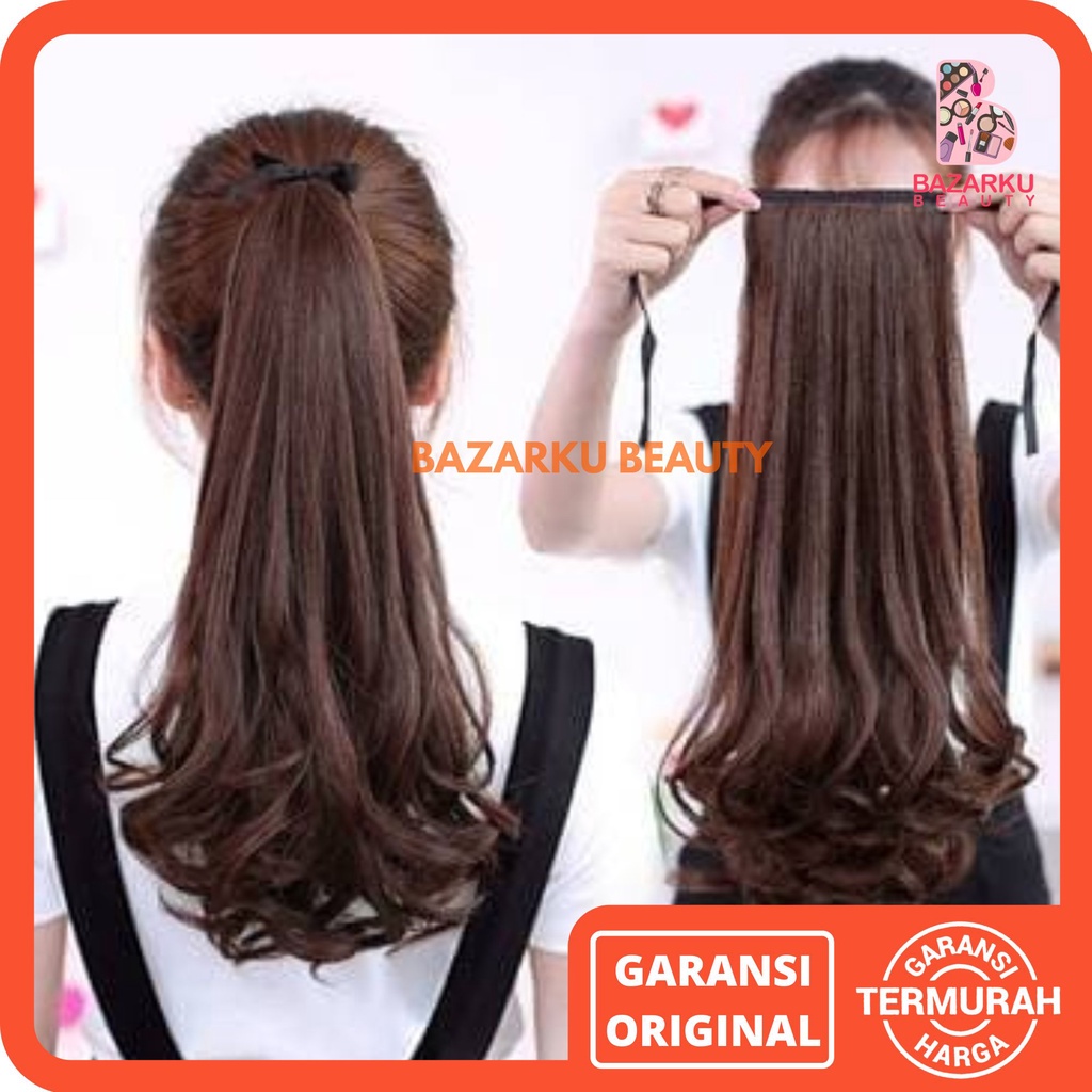 Hair Clip Ponytail Hair Extension Rambut Palsu Wanita Hair Extension Clip Wig Rambut Hairclip Ponytail