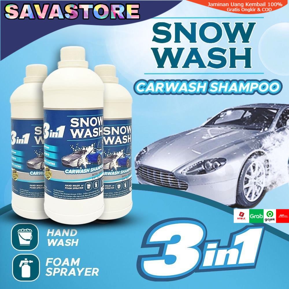 DAILY SNOW WASH PREMIUM 1 LITER DAILY CAR WASH SABUN MOBIL MOTOR 1 L