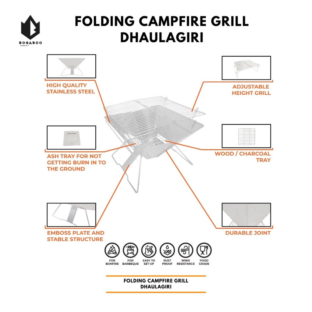 COD Alat Pemanggang Dhaulagiri-  Barbeque Grill - Alat Pemanggang - ALat Panggangan Grill Portable -