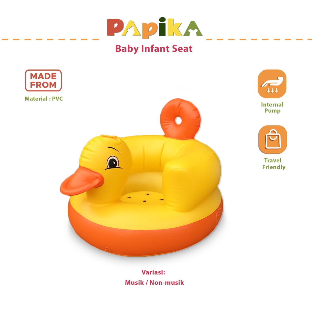 Sofa Angin Kursi Pompa Bayi Tiup Anak Tempat Belajar Duduk Balon Infant Seat Kelinci Bebek mainan