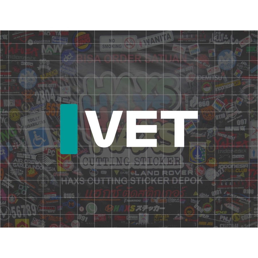 Cutting Sticker Vettel Ukuran 8 Cm Untuk Motor Mobil