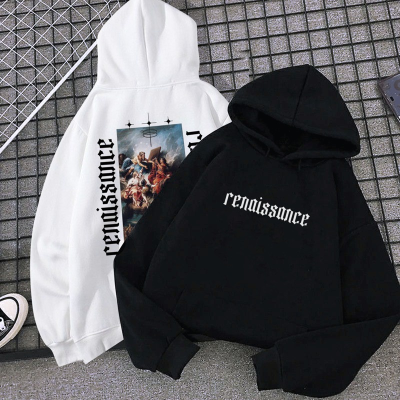 Parisdivarious Sweater Hoodie Jemper Renaissance Bahan Fleece Size S - XXL (Pria &amp; Wanita)