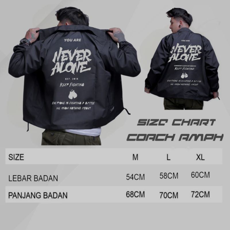 Jaket Coach Distro Big Size - M L XL XXL Motif Aesthetic Sablon Terbaru Korean Style Fujinkai Black Jacket Erigo Pria
