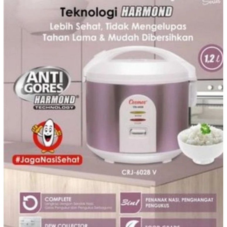 Cosmos Rice Cooker 1.2 Liter CRJ - 6028 Harmond