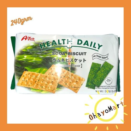 A-Taste Health Daily Soda Biscuit seaweed / Biskuit rumput laut 240grm