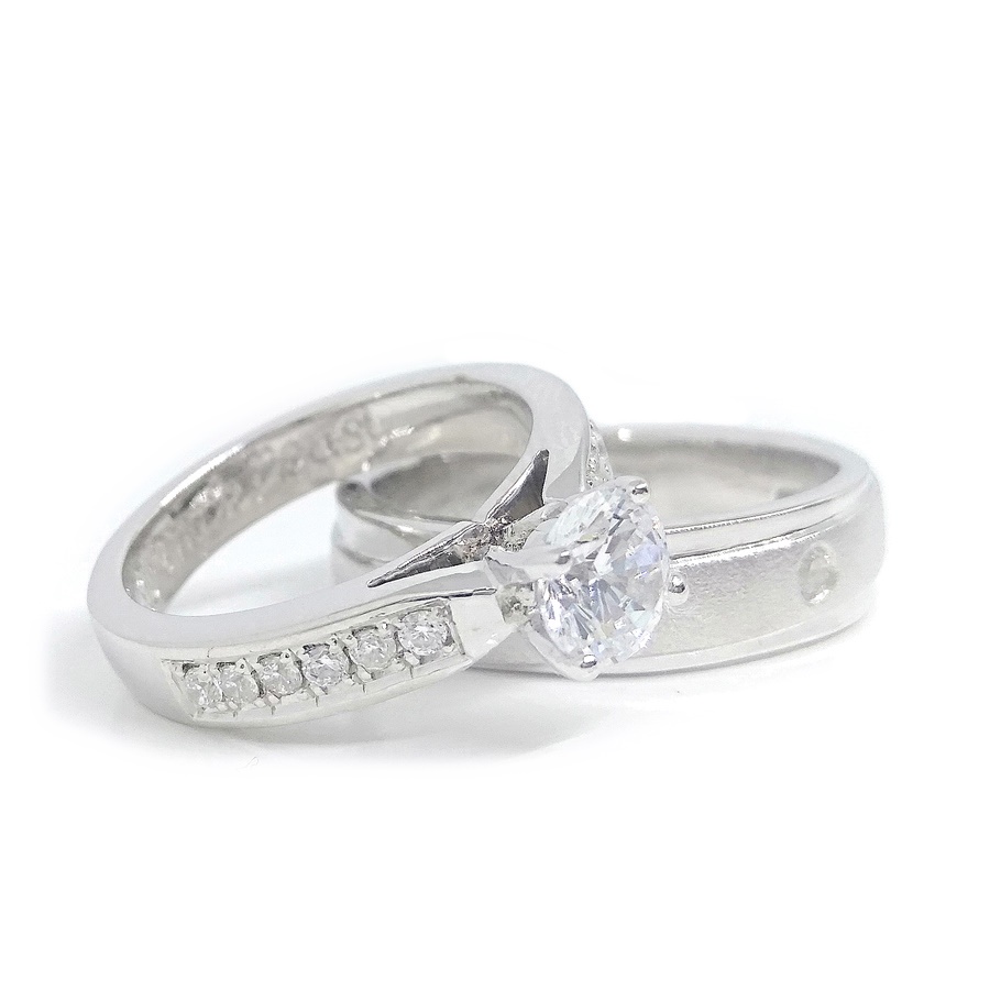 Cincin Kawin Couple Perak Asli Gratis Ukir Nama A149