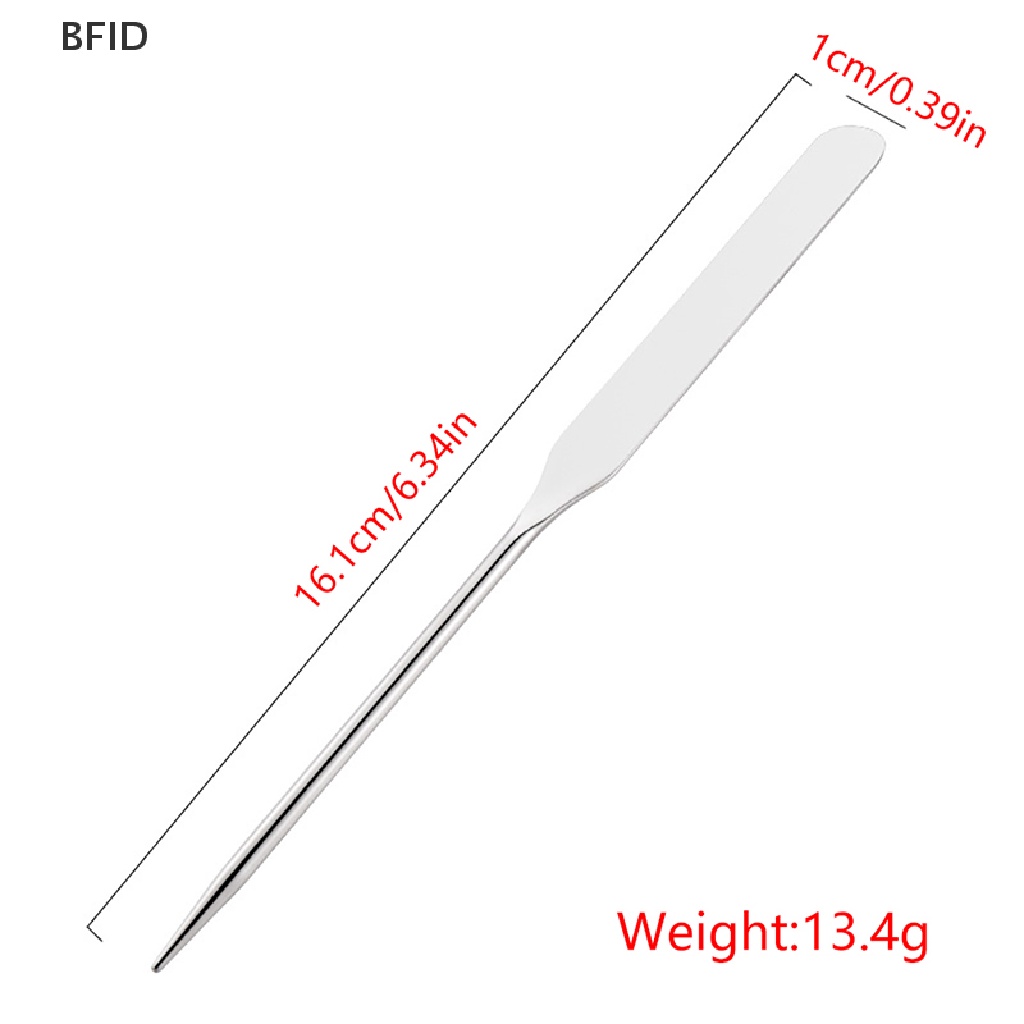 [BFID] 1pcs Stainless Steel Dual Head Makeup Toner Spatula Mixing Stick Foundation [ID]