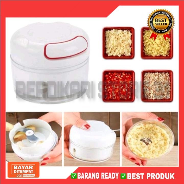 (BS) Mini Food Chopper Blender Tarik Tangan Manual Penghalus Bumbu