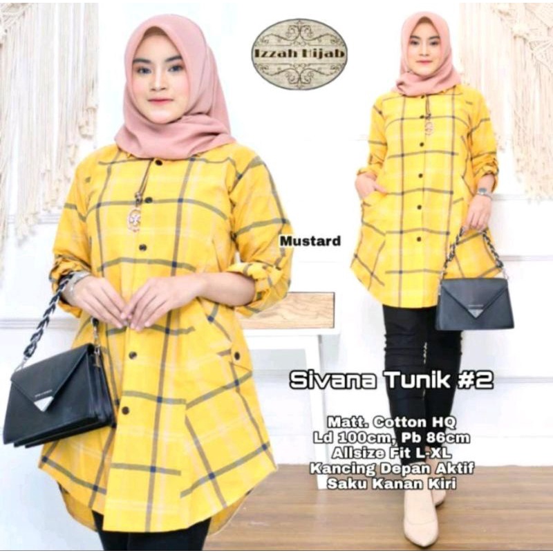 TUNIK KOTAK WILONA /TUNIK KATUN /TUNIK JUMBO